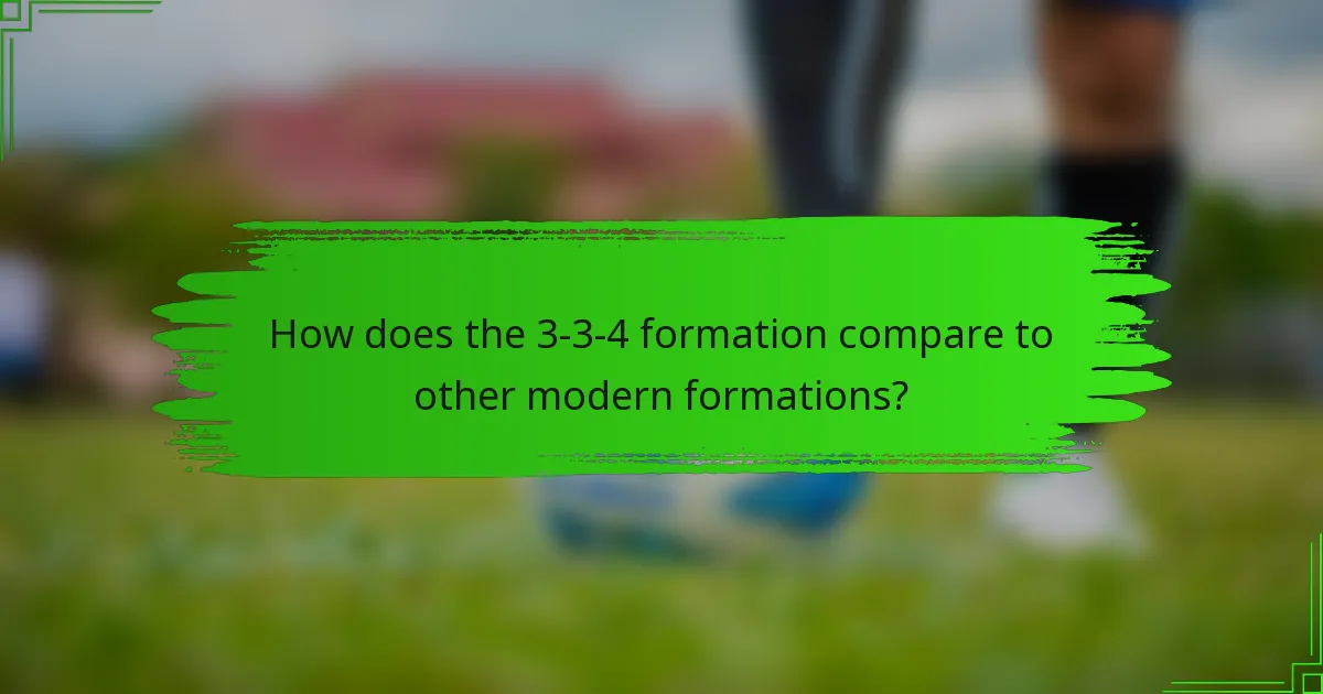 How does the 3-3-4 formation compare to other modern formations?